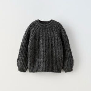 Zara Charcoal Stitch Knit Sweater